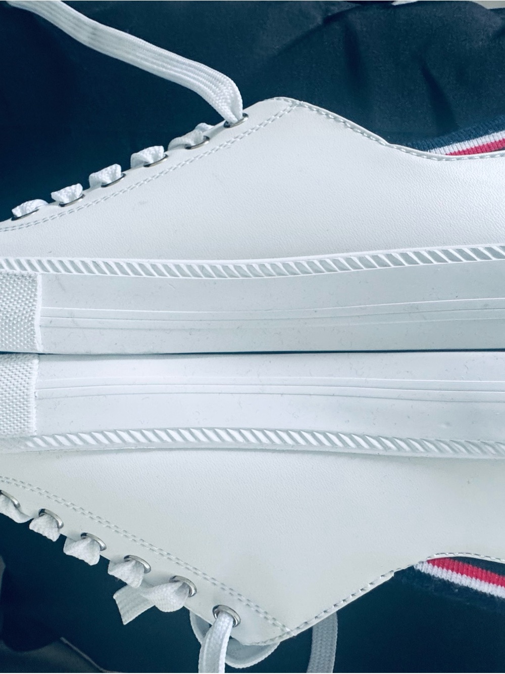 White Women's Leather Lace-Up Flats